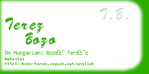 terez bozo business card